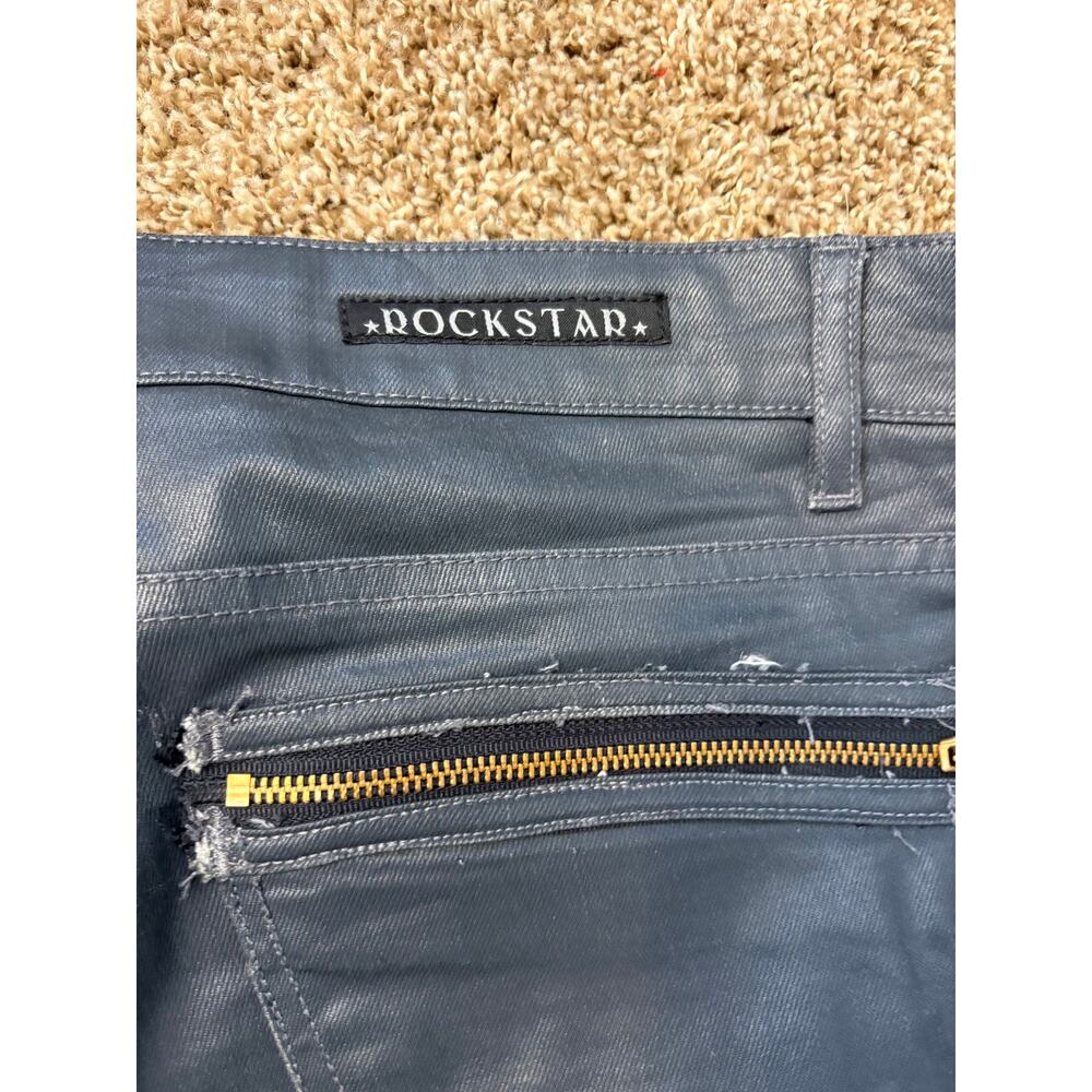 Rockstar Original Coated Motor Biker Jeans Pants Mens Size 34